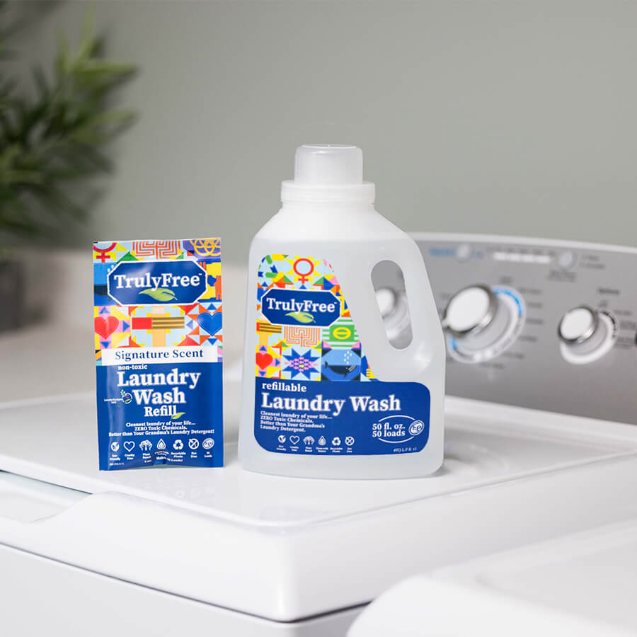 non toxic refillable laundry detergent from truly free