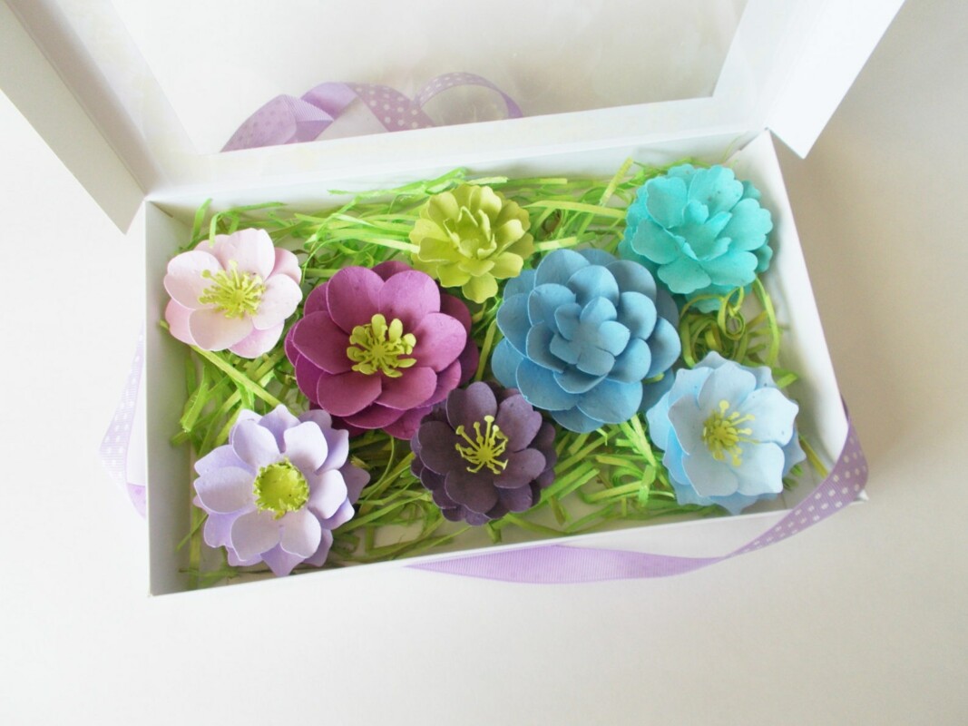 plantable paper flower gift box from papersprouts