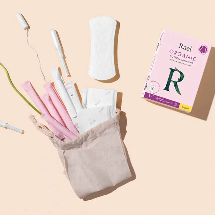 rael organic tampons and pads period care copy
