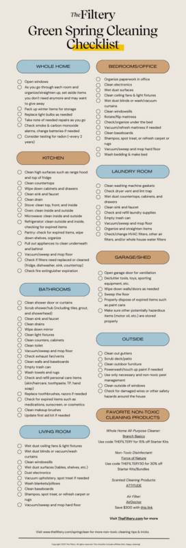 Green Spring Cleaning Checklist from TheFiltery.com-2